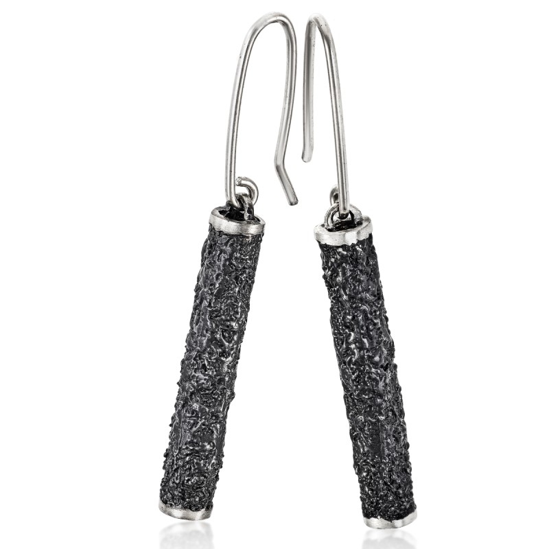 Large tube earrings Lava 2