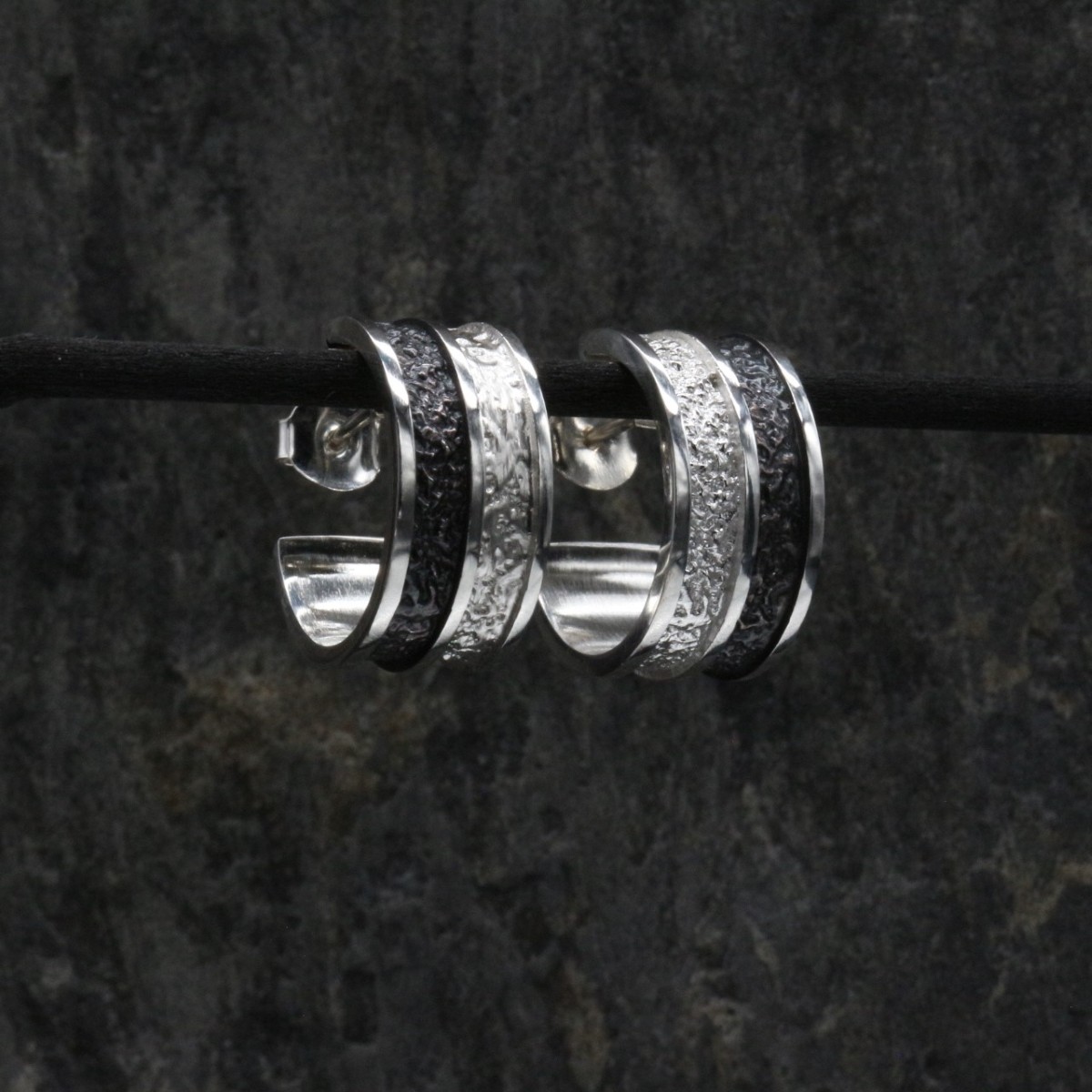 Hoop earrings Bicolor