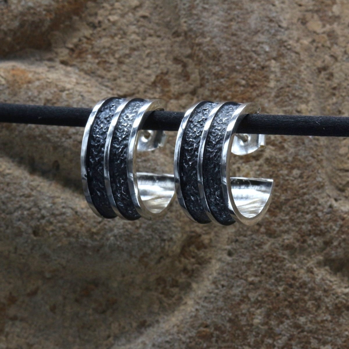 Pendientes Bicolor aro