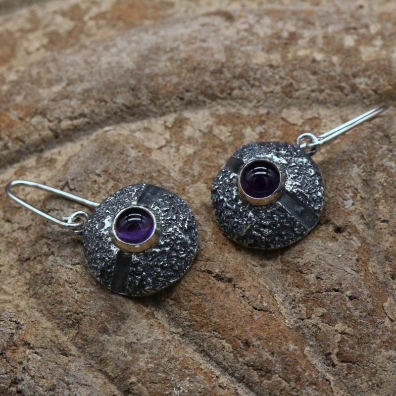 Stone earrings Lava 2