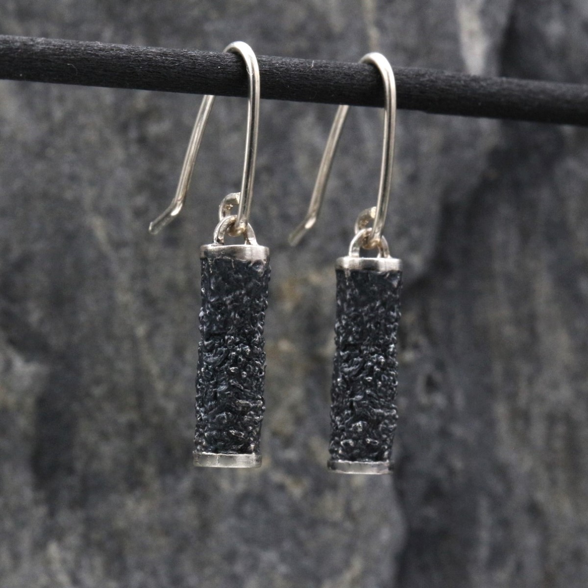 Small tube earrings Lava