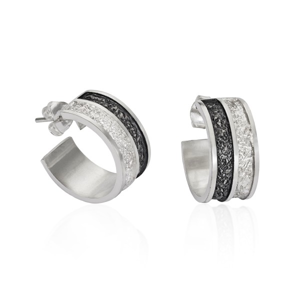 Hoop earrings Bicolor